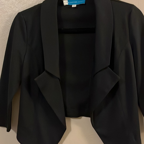 Sun Bleached Abbey Black Cropped Blazer S - Picture 3 of 8